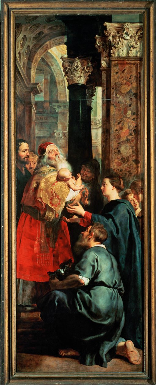Descendimiento de la Cruz, panel derecho: Presentación en el Templo (pintura) de Peter Paul Rubens