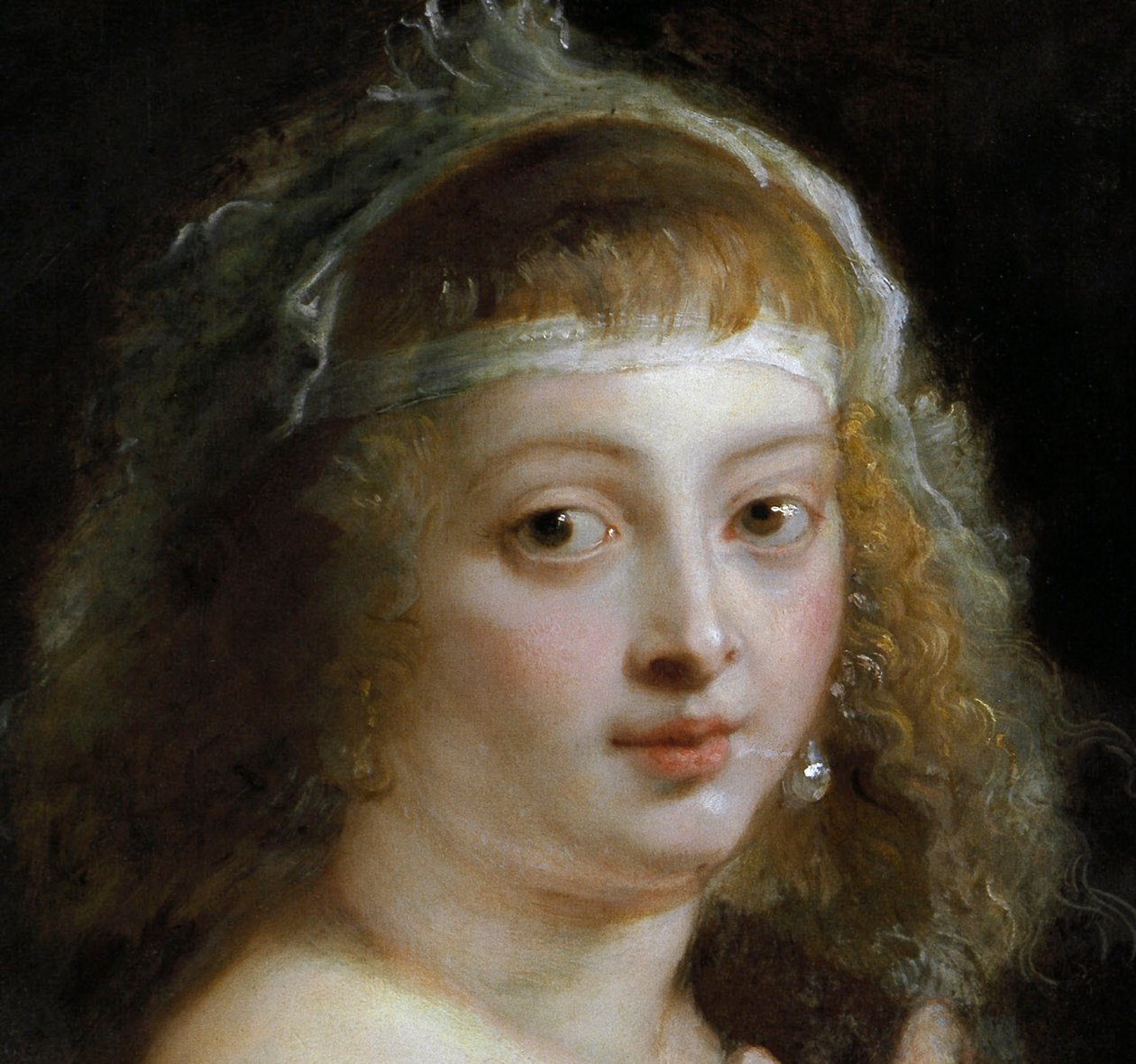 Detalle de Helene Fourment con bata de piel de Peter Paul Rubens