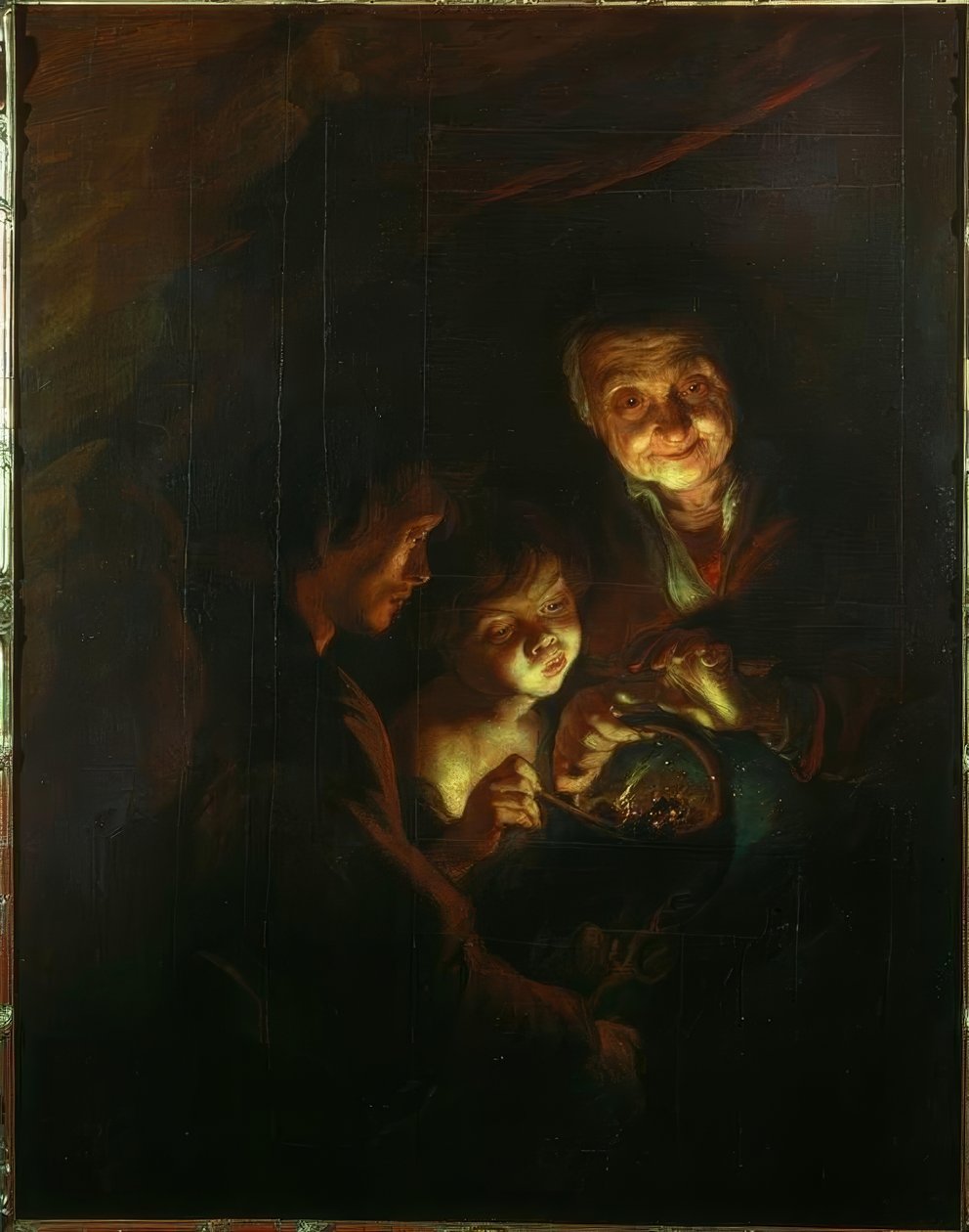 La anciana con el brasero de Peter Paul Rubens