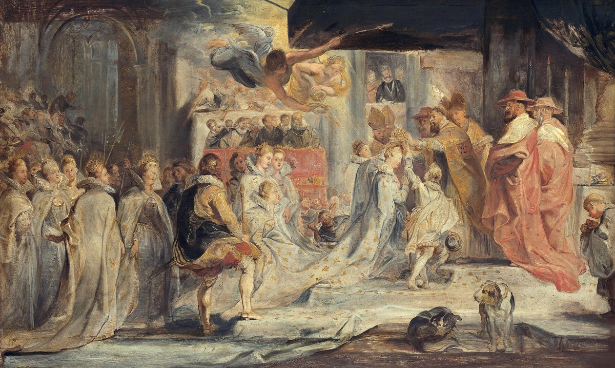 La coronación de la reina (boceto del ciclo de los Médici) de Peter Paul Rubens