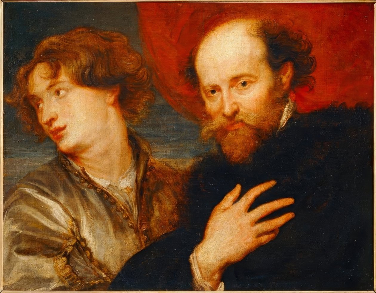 Doble retrato idealizado de van Dyck y Rubens de Peter Paul Rubens