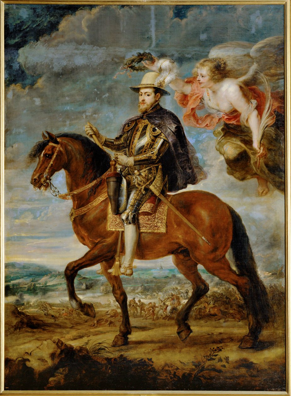 Retrato ecuestre del rey Felipe II de España de Peter Paul Rubens