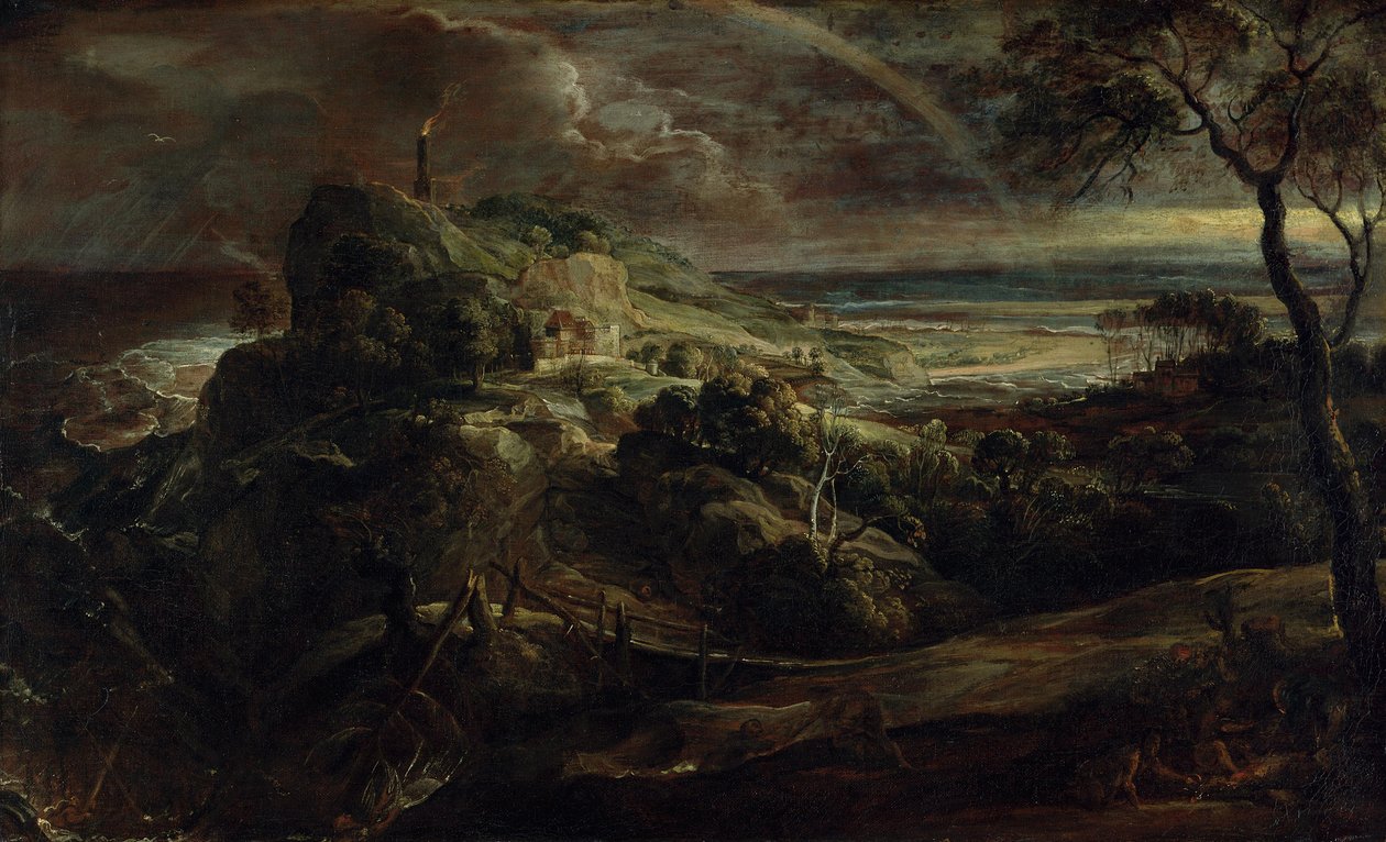 Alemán: Landschaft mit dem Schiffbruch des Paulus Landscape with the Shipwreck of Paul de Peter Paul Rubens