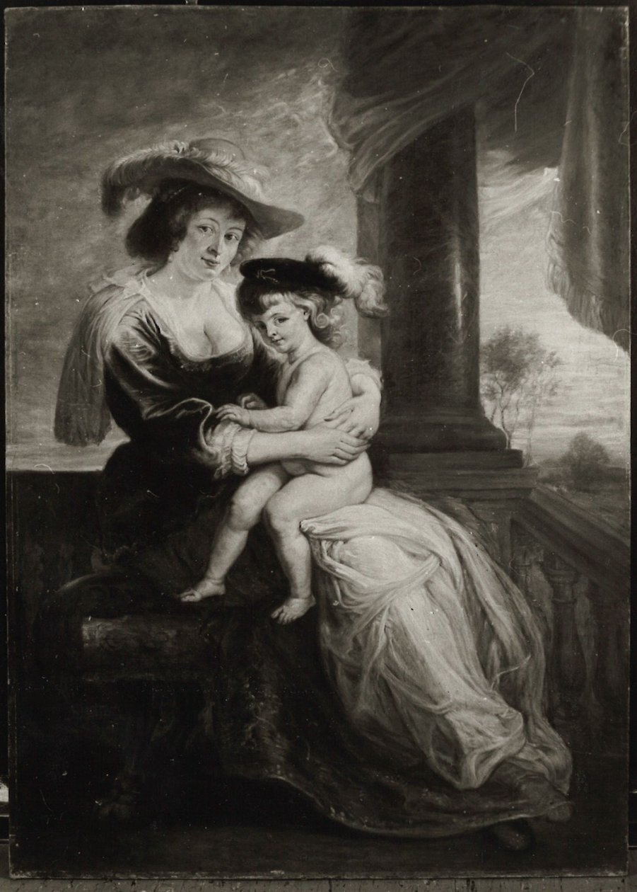 Helene Fourment y su hijo Frans (copia de) de Peter Paul Rubens