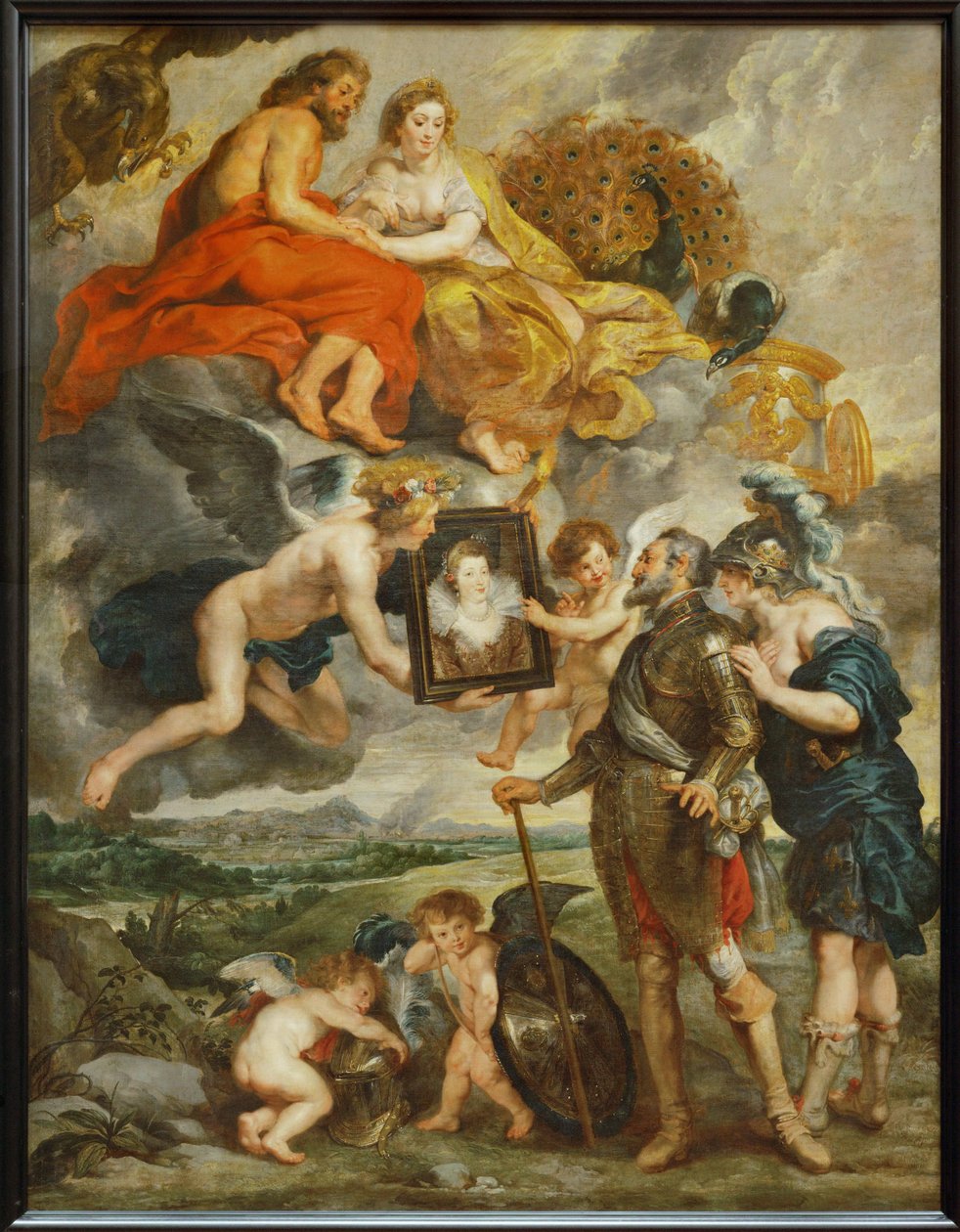 Enrique IV recibe el retrato de María de Médicis de Peter Paul Rubens