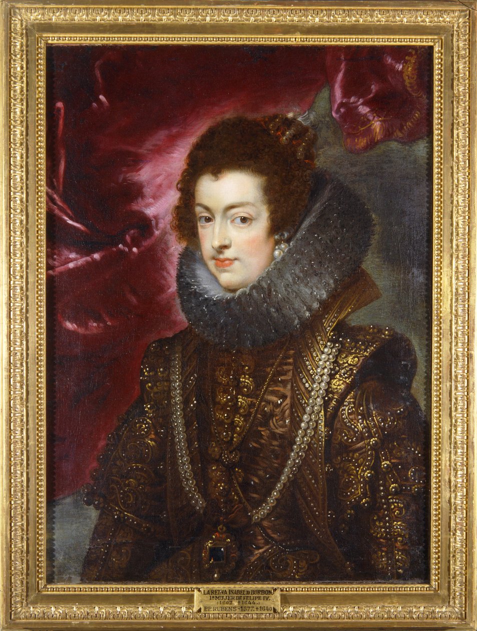 Isabel de Borbón, c.1629 (pintura sobre lienzo) de Peter Paul Rubens