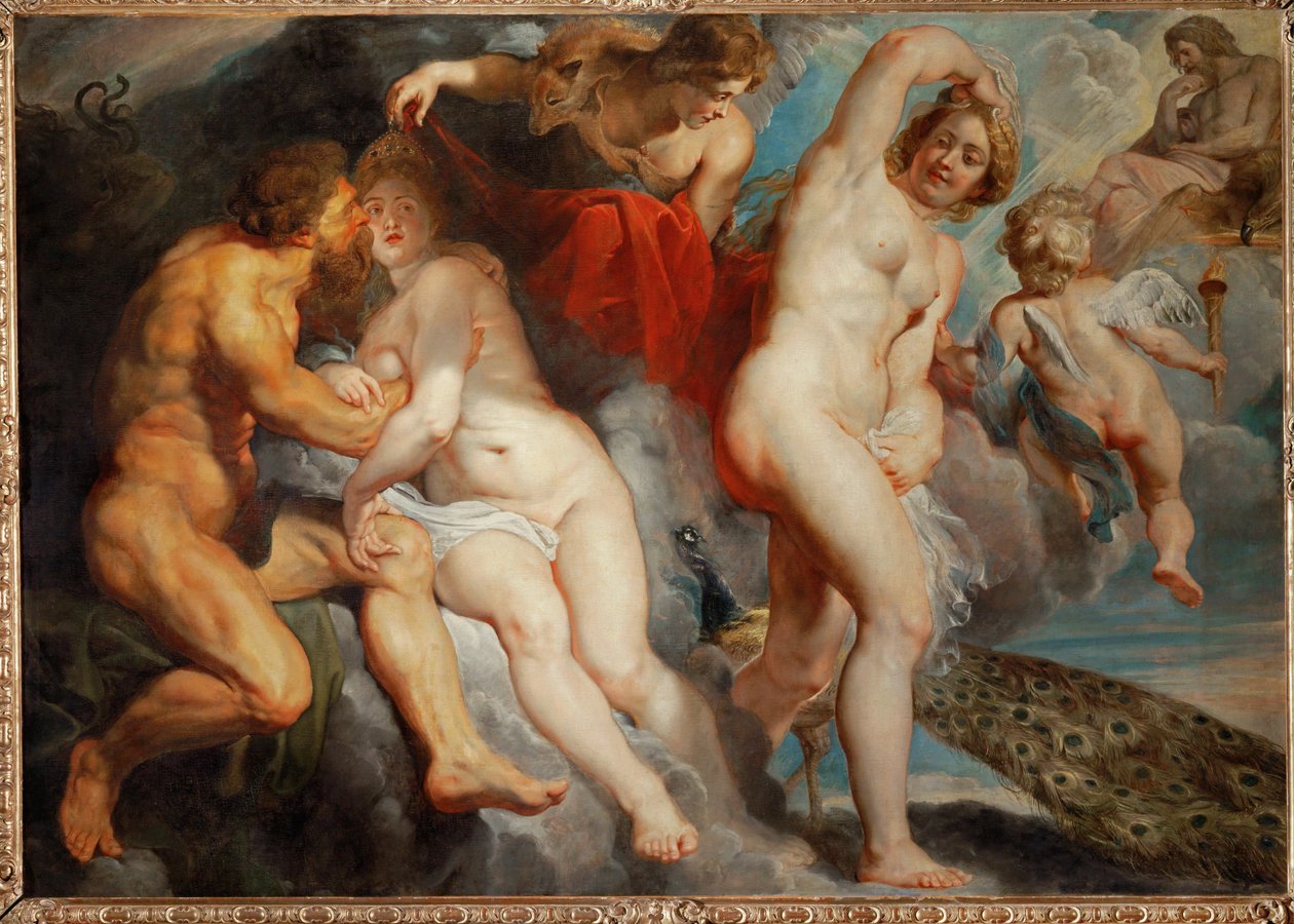 Ixión, rey de los lapitas, engañado por Juno (pintura sobre lienzo) de Peter Paul Rubens