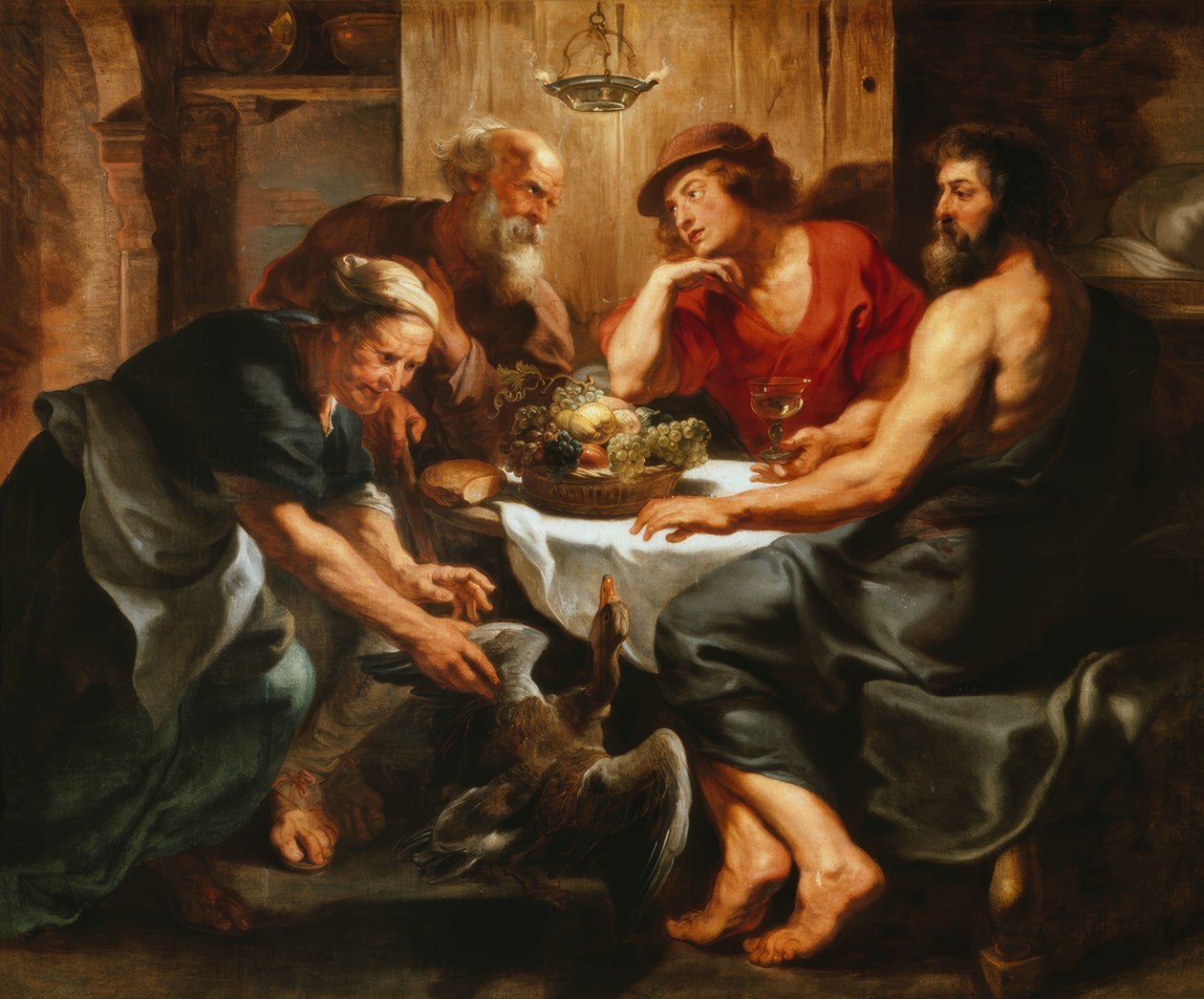 Júpiter y Mercurio con Filemón y Baucis de Peter Paul Rubens