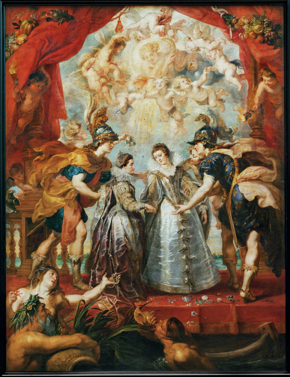 El intercambio de las dos princesas de Francia y España en el río Bidasoa de Peter Paul Rubens