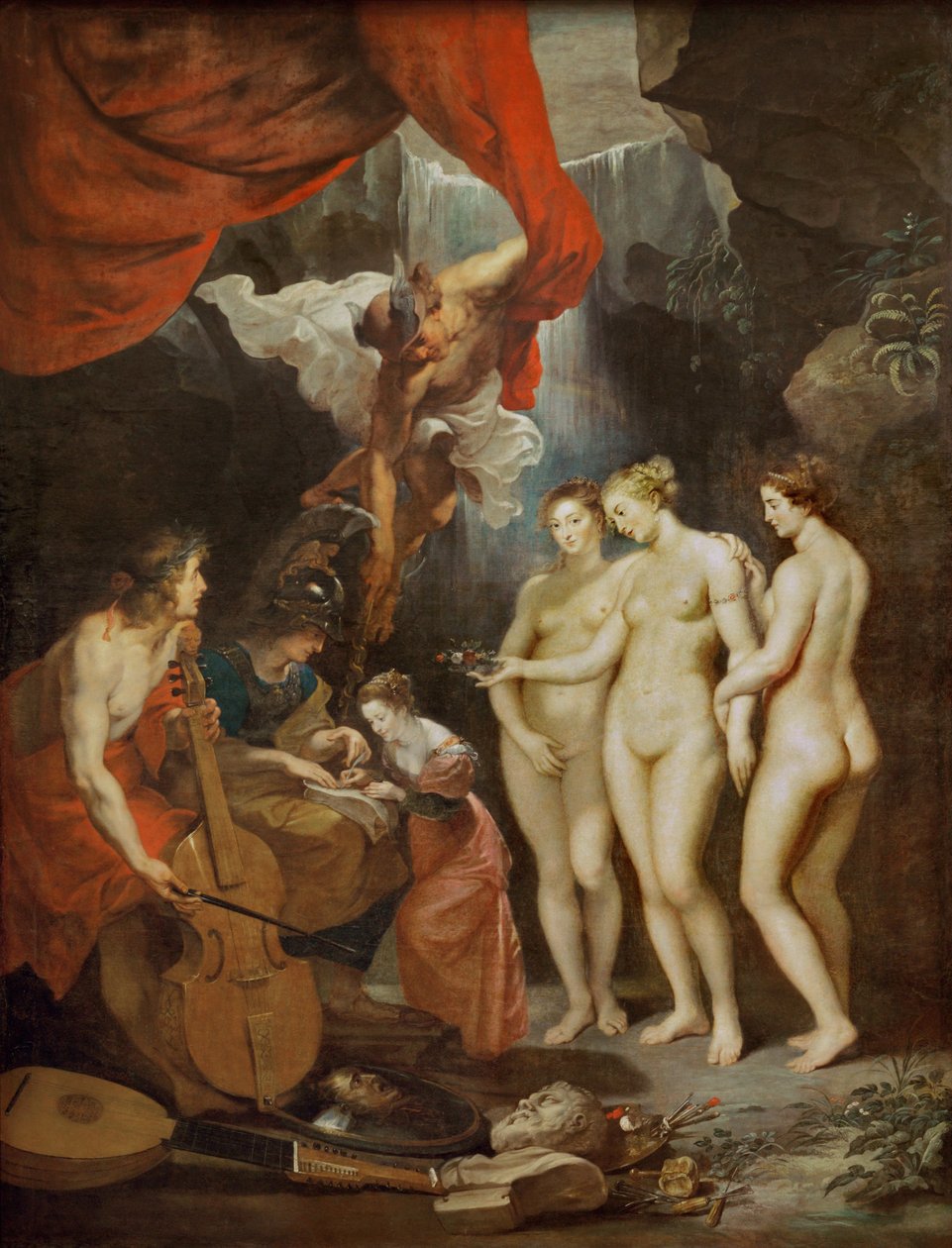 La educación de María de Médicis (pintura sobre lienzo) de Peter Paul Rubens