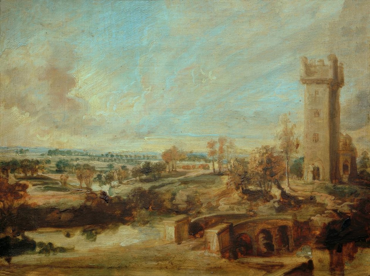 Paisaje con torre de Peter Paul Rubens