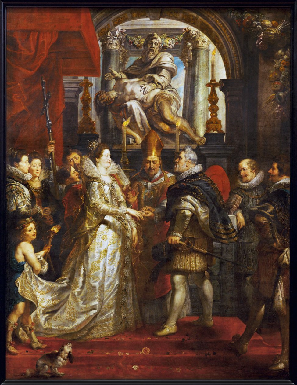 La boda por poderes de María de Médicis y Enrique IV en Florencia de Peter Paul Rubens