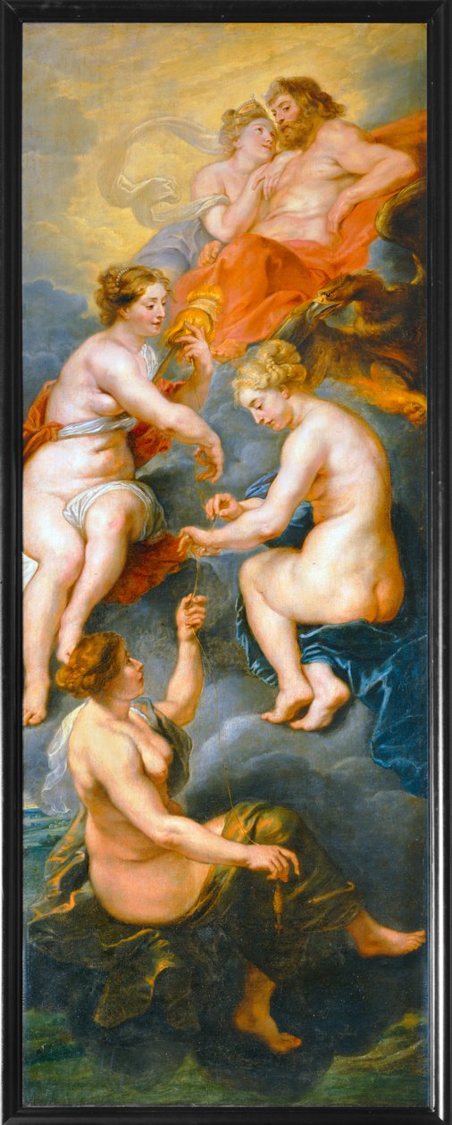 Les Parques filant le destin de la reine Marie de Medicis (pintura sobre lienzo) de Peter Paul Rubens