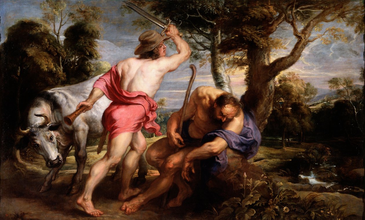 Mercurio y Argos - Pintura de Pieter Paul Rubens (1577-1640) - 1636-1638 - Museo del Prado, Madrid de Peter Paul Rubens