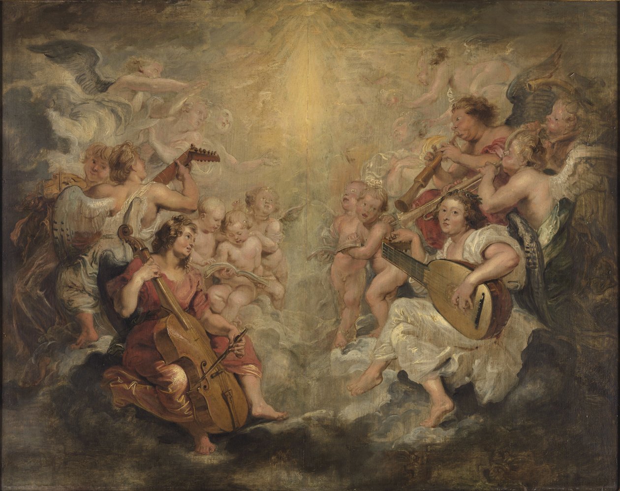 Ángeles que hacen música de Peter Paul Rubens