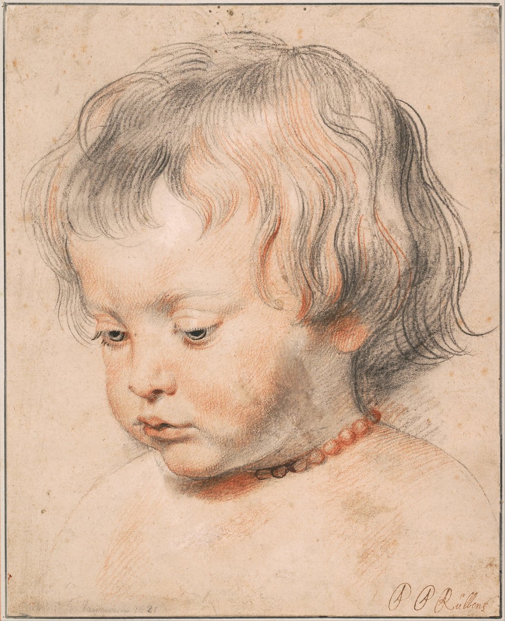 Nicolaas Rubens con un collar de coral, ca 1619 de Peter Paul Rubens