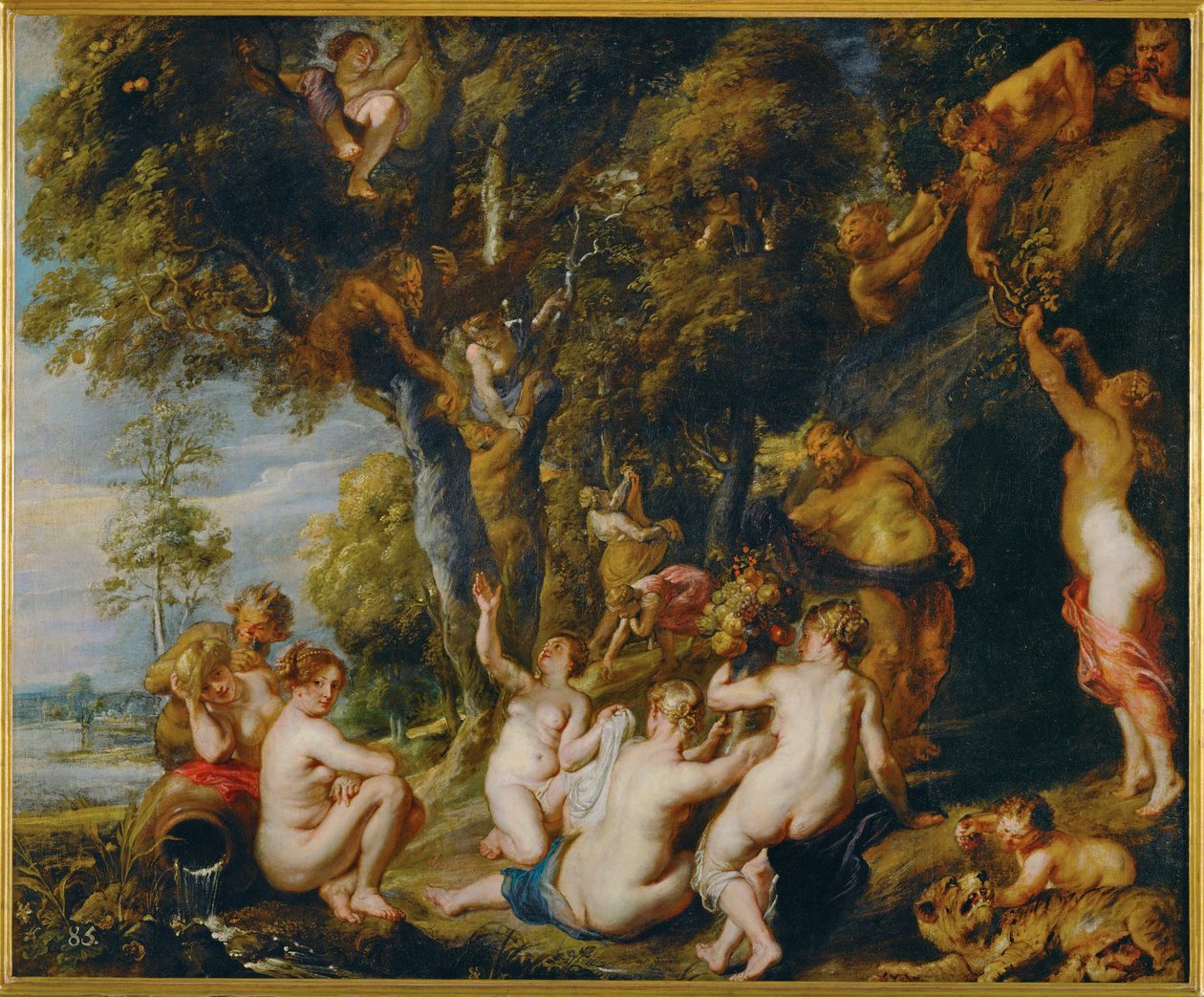 Ninfas y sátiros (pintura sobre lienzo) de Peter Paul Rubens