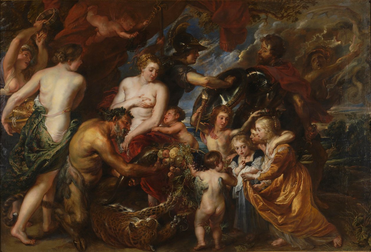 Paz y guerra, Minerva protegiendo la Paz de Marte de Peter Paul Rubens