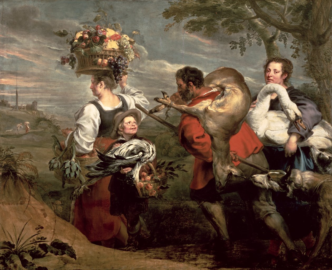 Campesinos yendo al mercado de Peter Paul Rubens