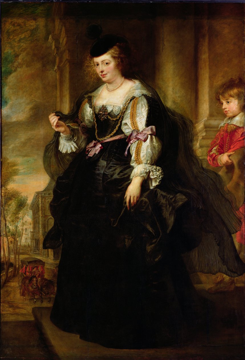 Retrato de Helene Fourment con un carruaje, c.1639 de Peter Paul Rubens