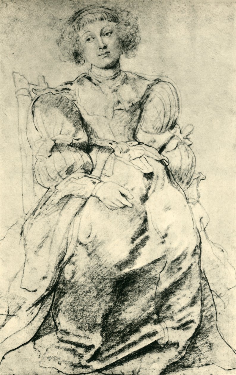 Retrato de Hélène Fourment, c. 1630-1631, 1943 de Peter Paul Rubens