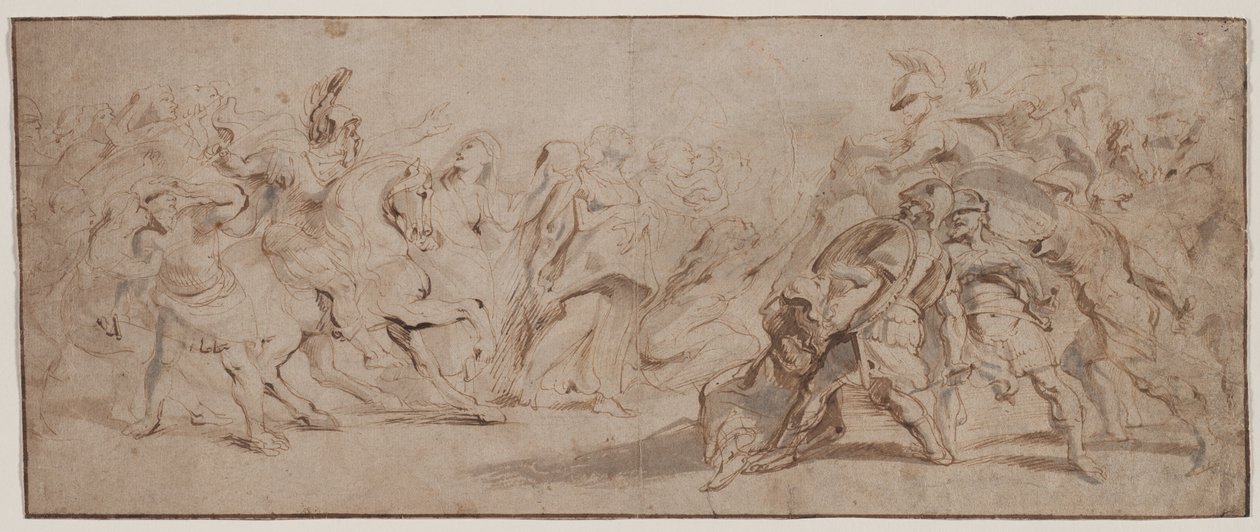 Reconciliation of the Romans and the Sabines (recto) de Peter Paul Rubens