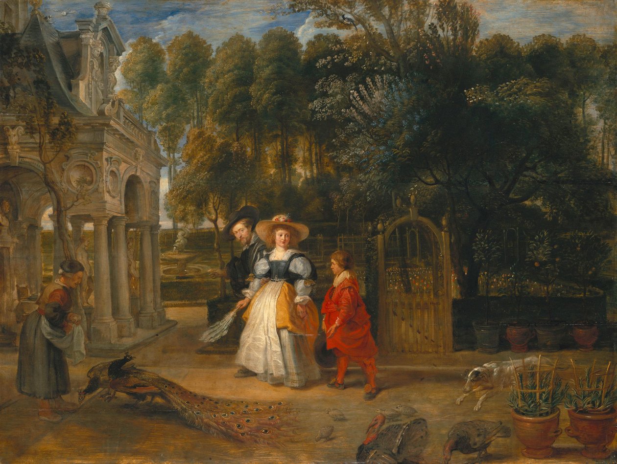Rubens con su segunda esposa en el jardín de Peter Paul Rubens