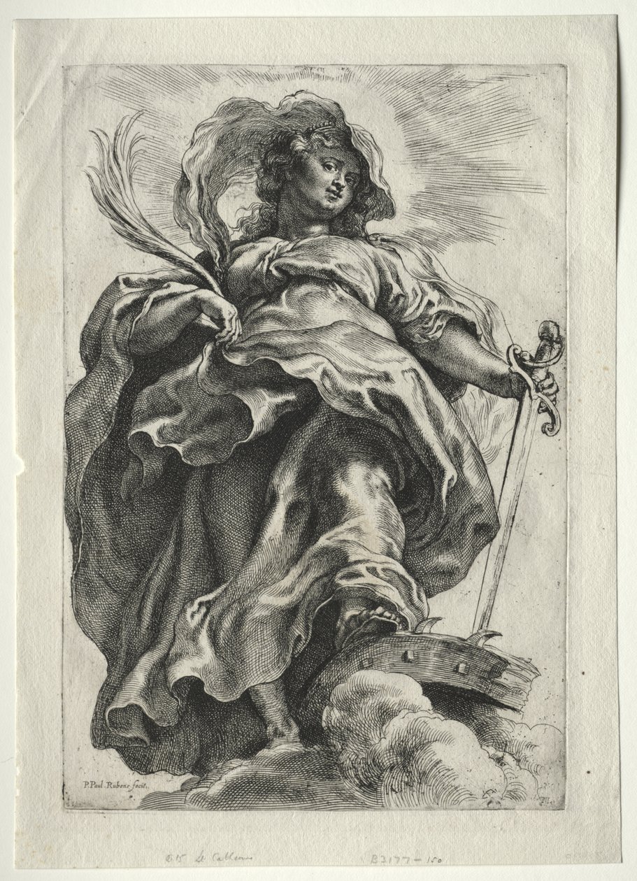 Santa Catalina en las nubes de Peter Paul Rubens