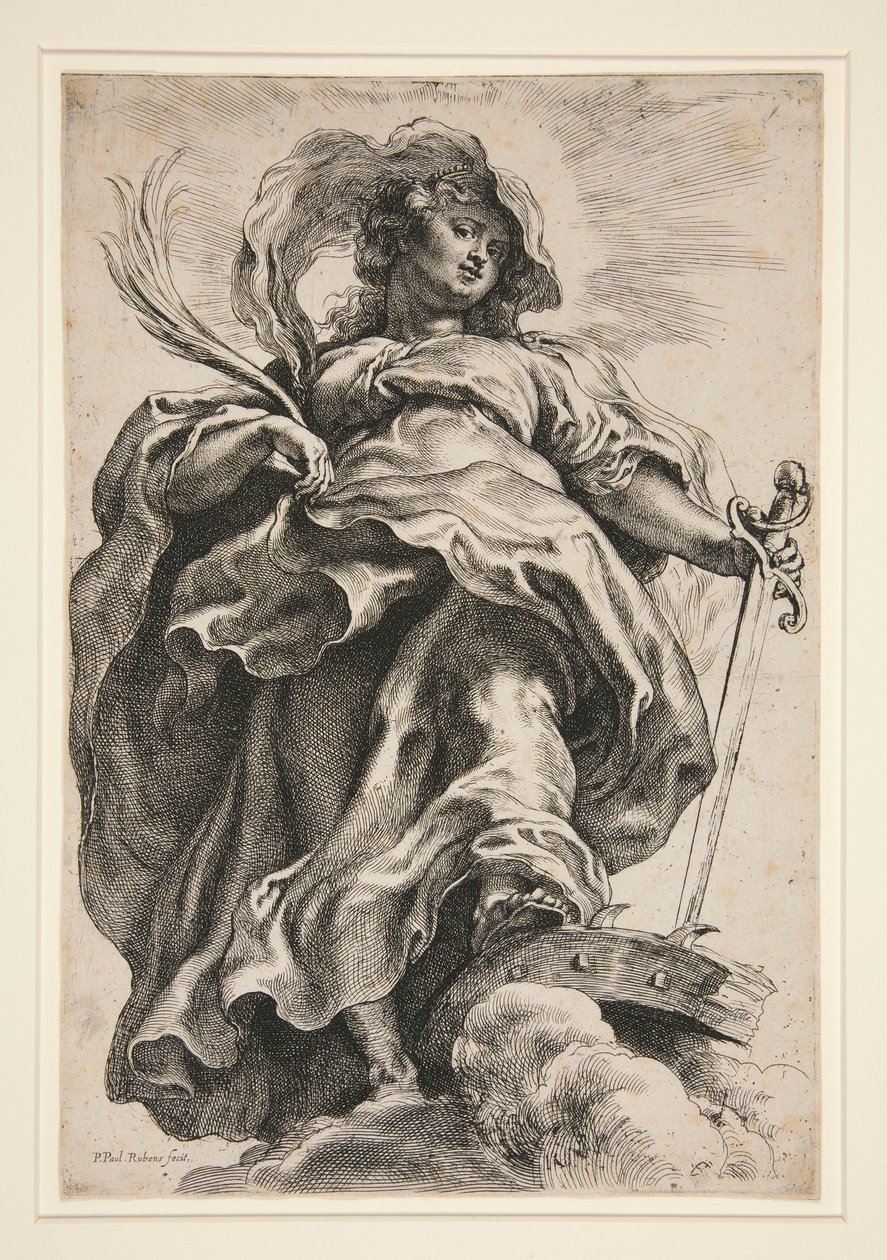 Santa Catalina en las nubes de Peter Paul Rubens
