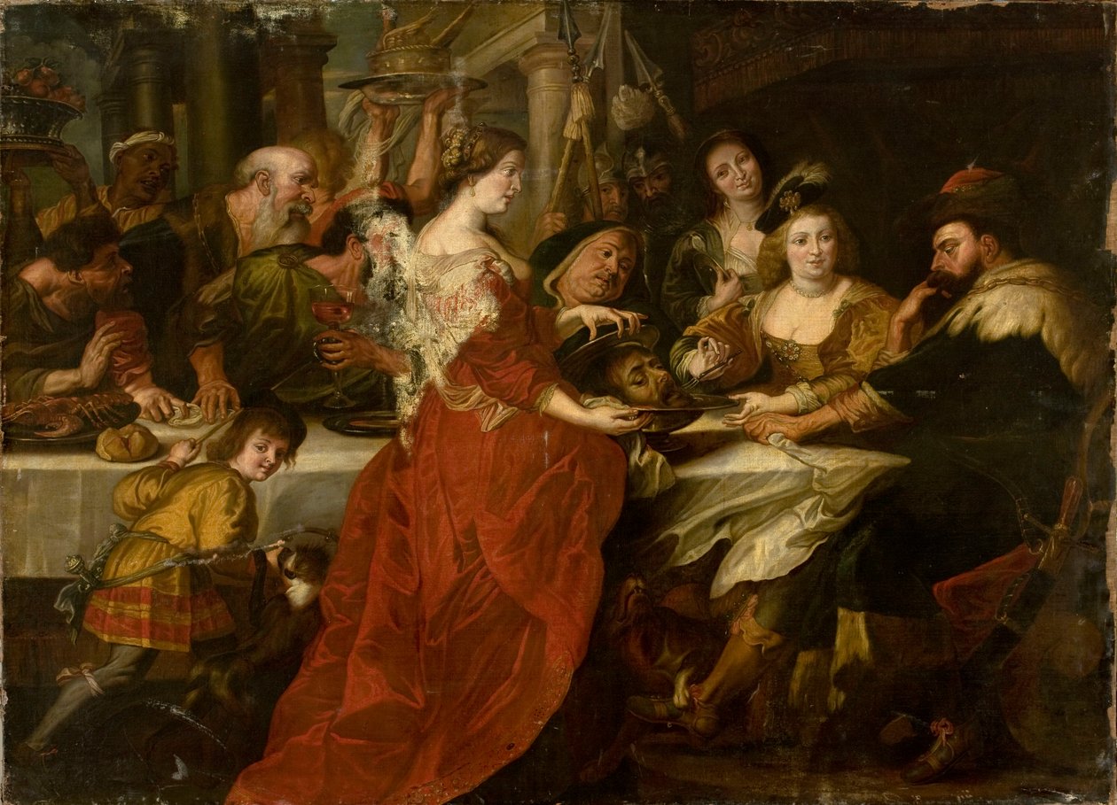 Salomé con la cabeza de San Juan durante el banquete de Peter Paul Rubens