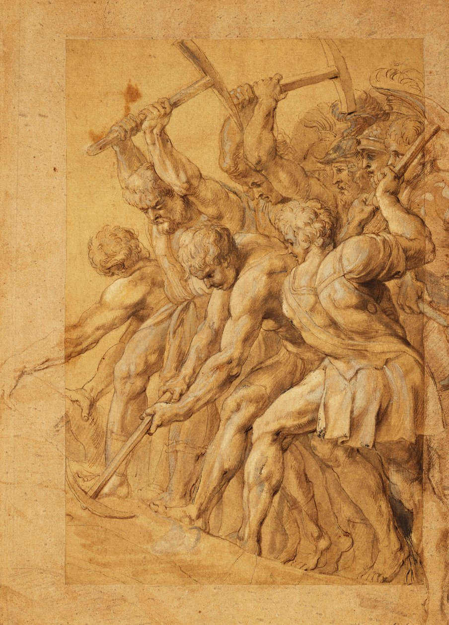 Soldados destruyendo un puente de Peter Paul Rubens
