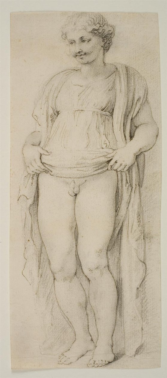 Hermafrodita de pie de Peter Paul Rubens