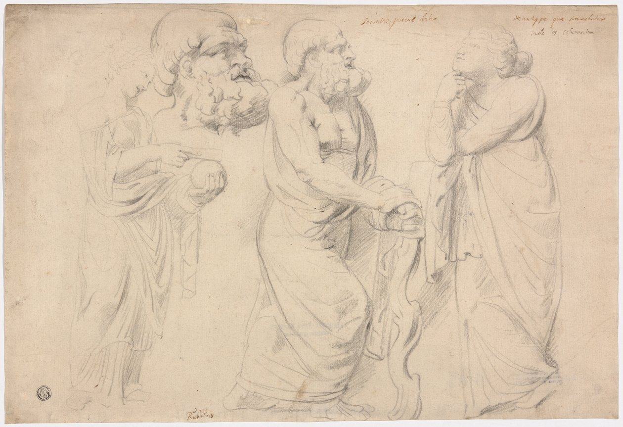 Estudios de un sarcófago romano de Peter Paul Rubens