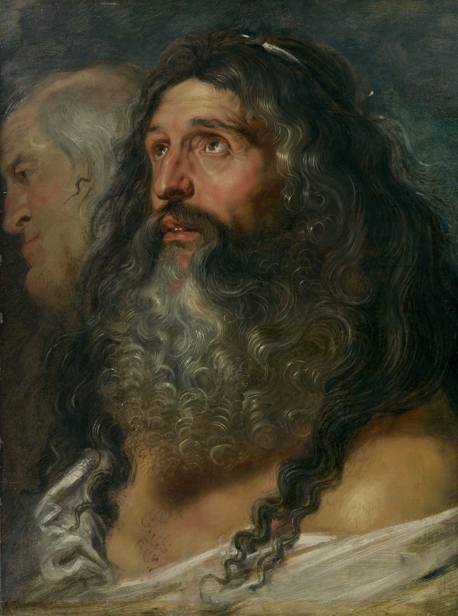 Estudio de Dos Cabezas, ca. 1609 de Peter Paul Rubens