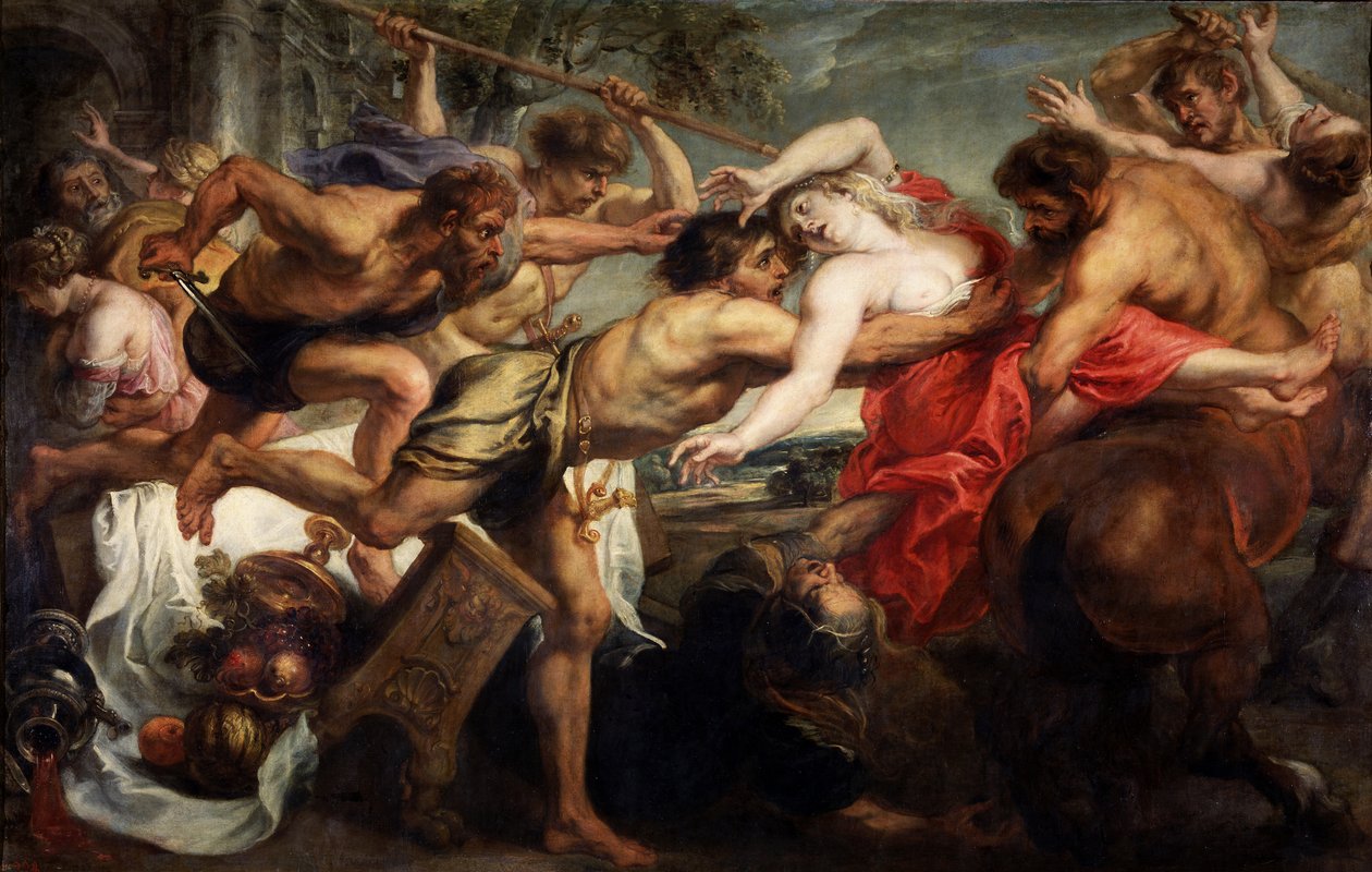 El Rapto de Hipodamía, o Lapitas y Centauros, 1636-1638 de Peter Paul Rubens