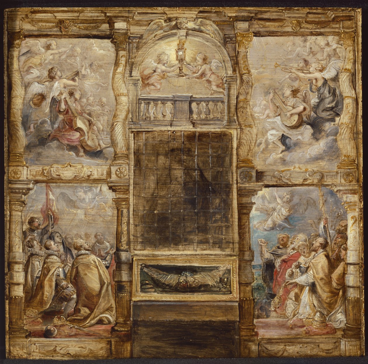 La adoración de la Eucaristía de Peter Paul Rubens