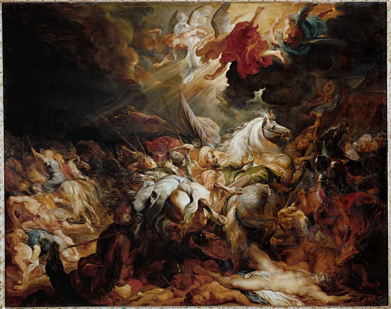 La derrota de Senaquerib (pintura sobre madera de roble) de Peter Paul Rubens