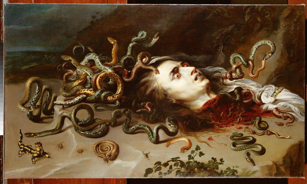 La cabeza de Medusa, c.1618 (óleo sobre lienzo) de Peter Paul Rubens