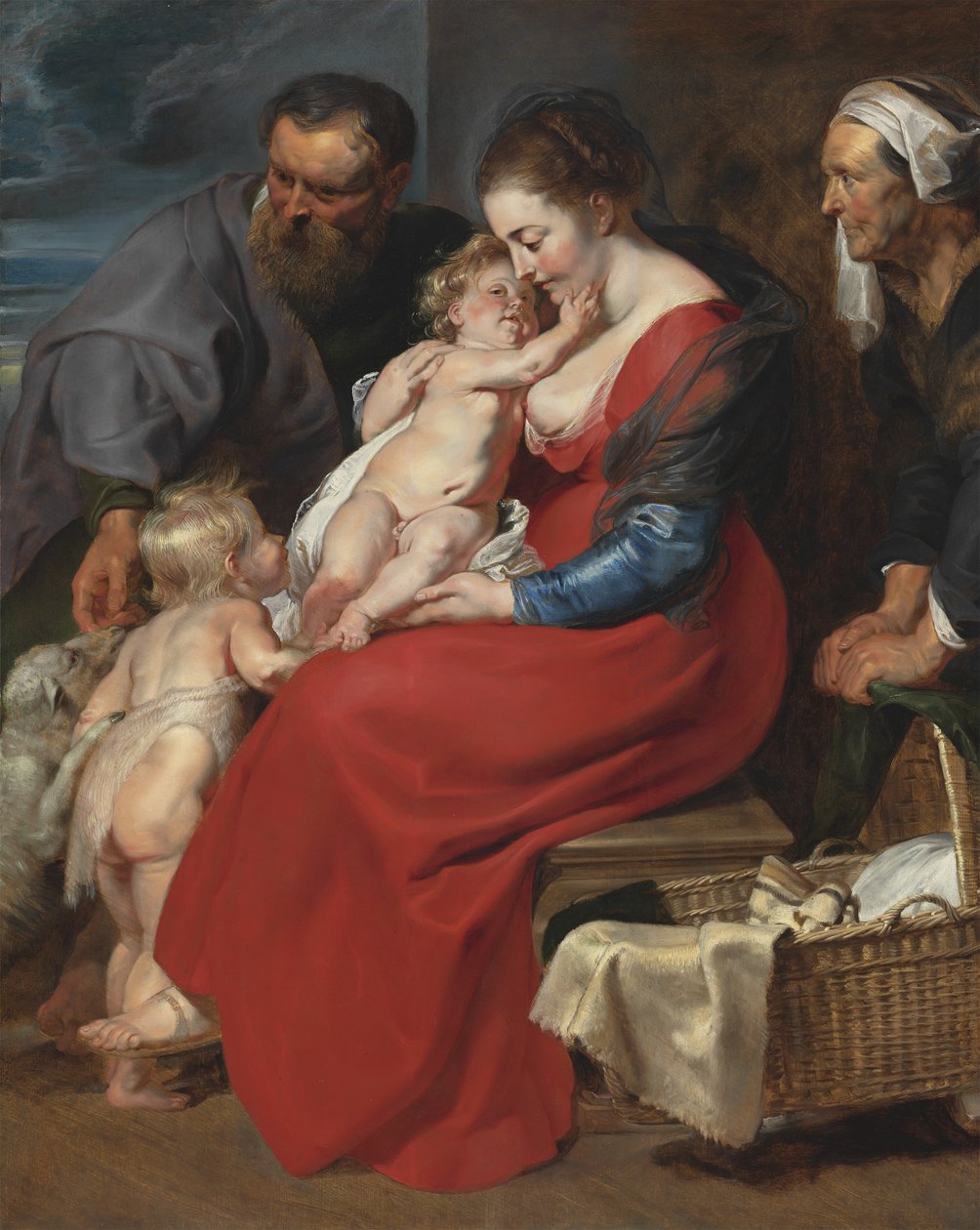 La Sagrada Familia con Santa Isabel y San Juan Bautista de Peter Paul Rubens