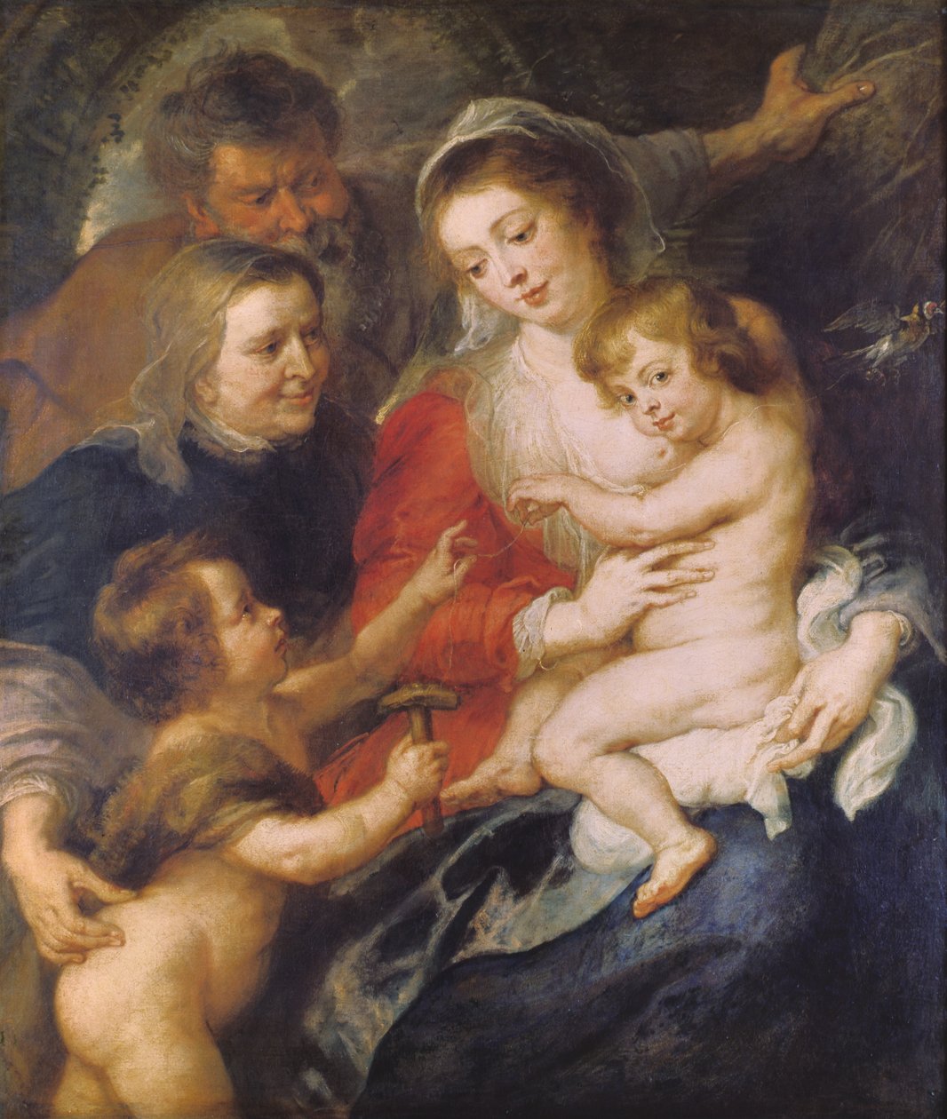 La Sagrada Familia con Santa Isabel y el Niño San Juan Bautista, c.1634 de Peter Paul Rubens