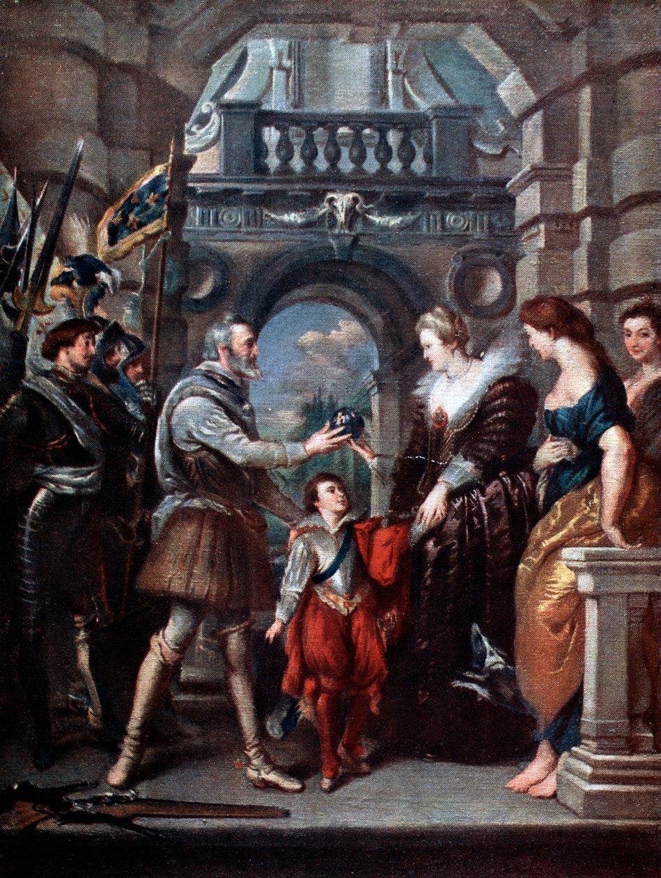 El ciclo de los Medici: Enrique IV partiendo para la guerra en Alemania, 20 de marzo de 1610, 1621-1625 de Peter Paul Rubens