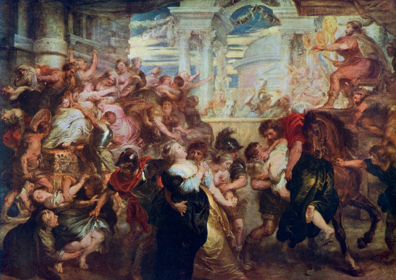 El rapto de las sabinas, c. 1635-1640 de Peter Paul Rubens