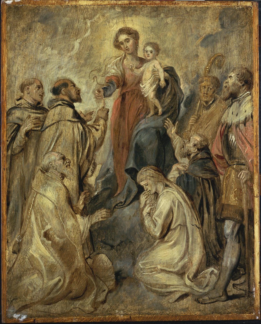 La Virgen y el Niño del Rosario de Peter Paul Rubens