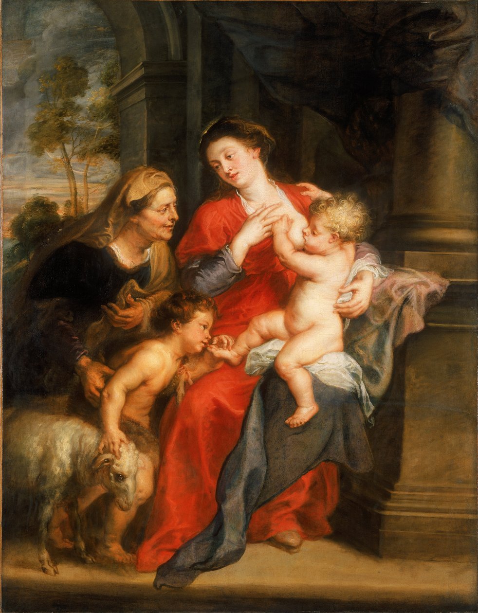 La Virgen y el Niño con Santa Isabel y San Juan Bautista de Peter Paul Rubens