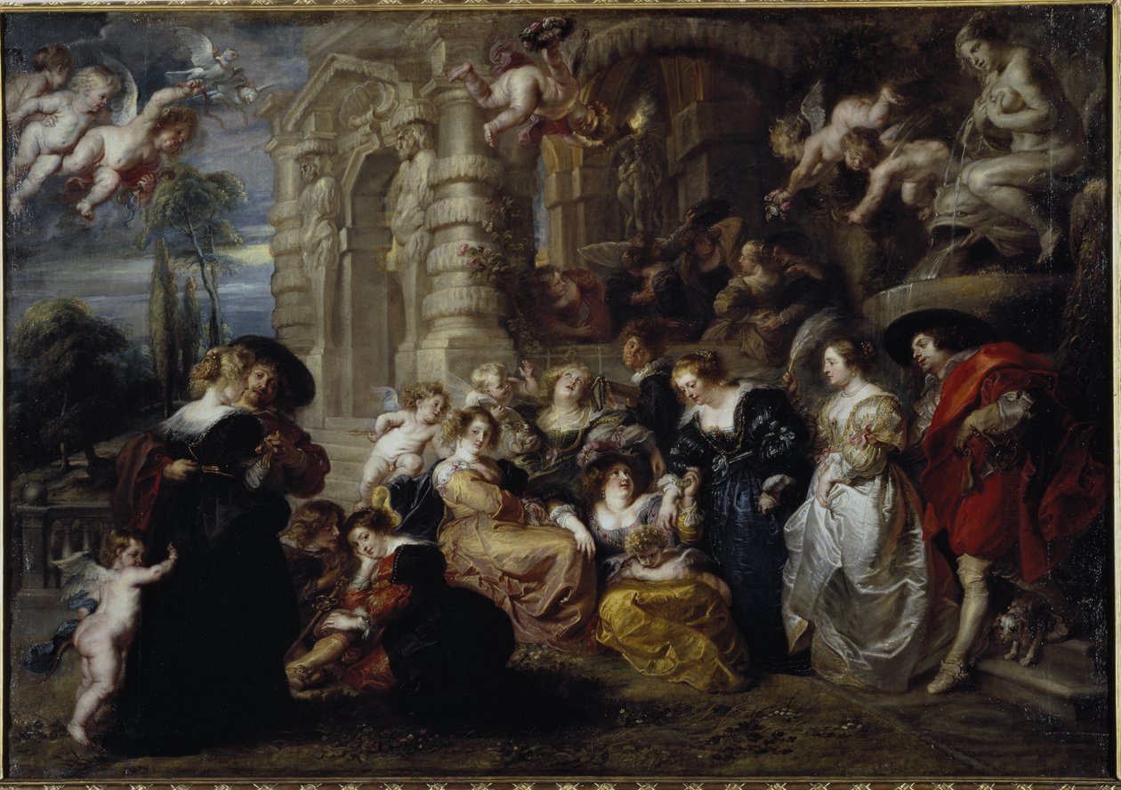 El jardín del amor - óleo sobre lienzo de Peter Paul Rubens