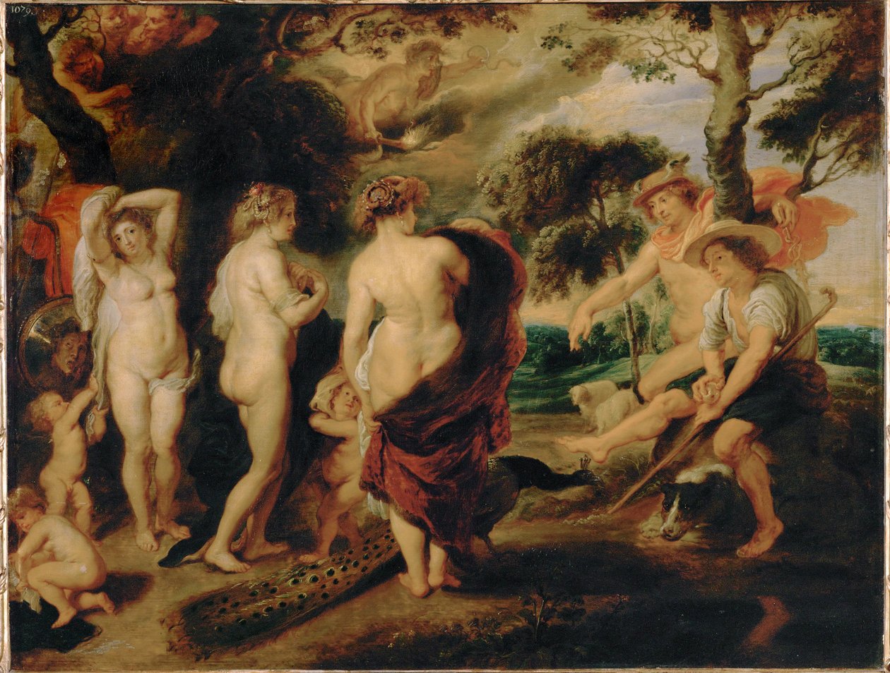 El juicio de París (pintura sobre madera de roble) de Peter Paul Rubens