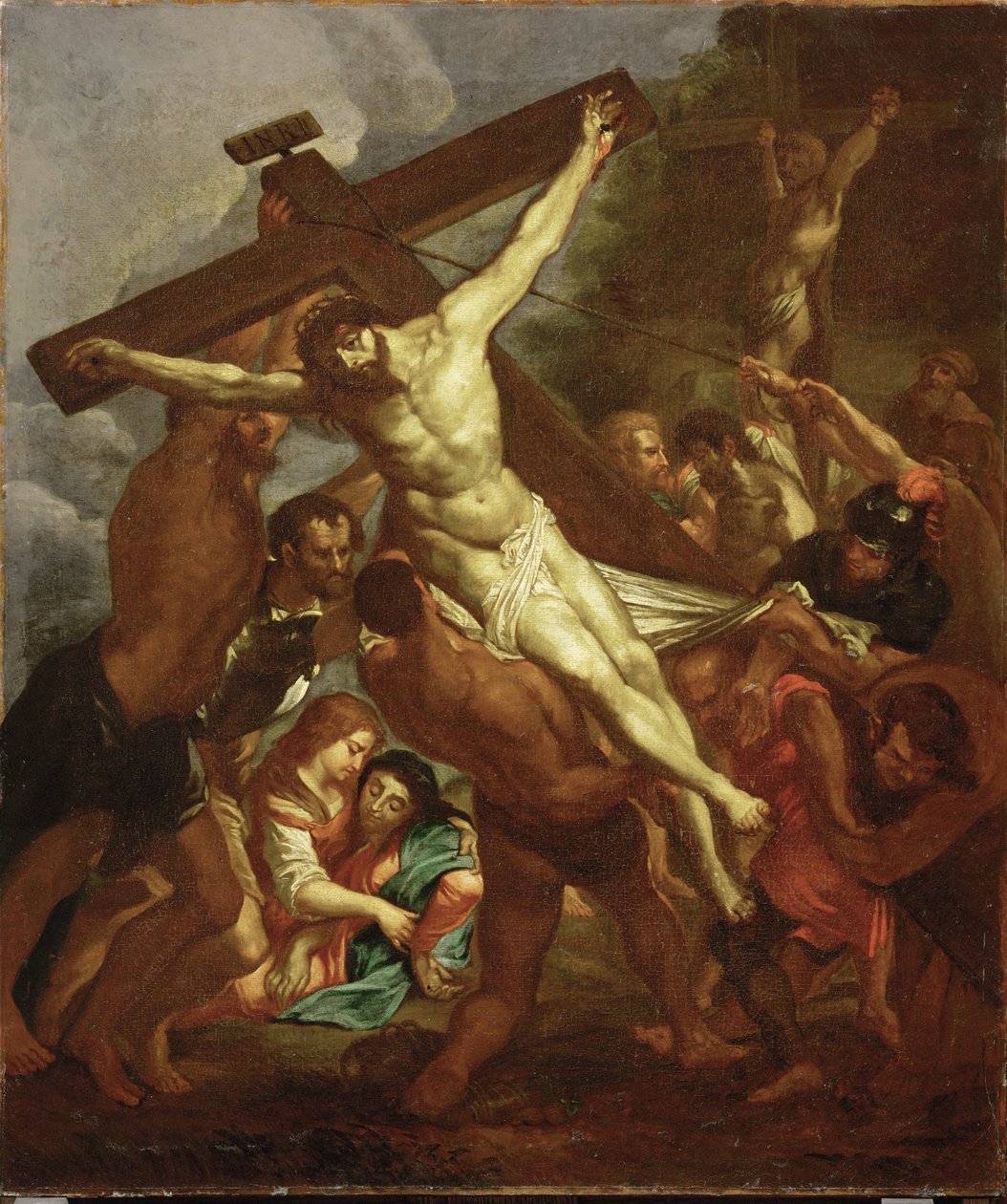 La elevación de la Cruz, c.1600-50 (pintura) de Peter Paul Rubens
