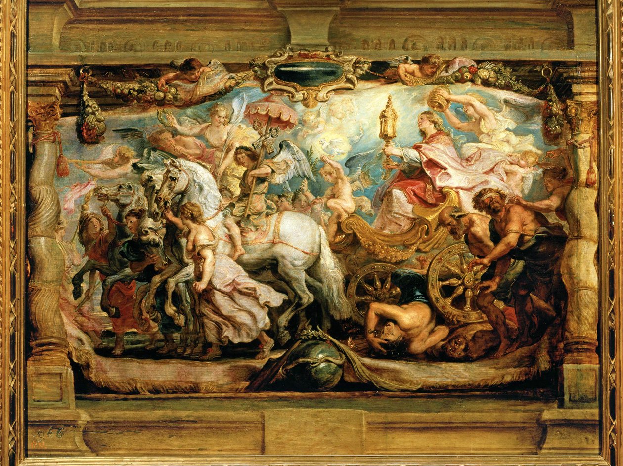 El triunfo de la Iglesia sobre la Furia, la Discordia y el Odio (pintura sobre madera) de Peter Paul Rubens