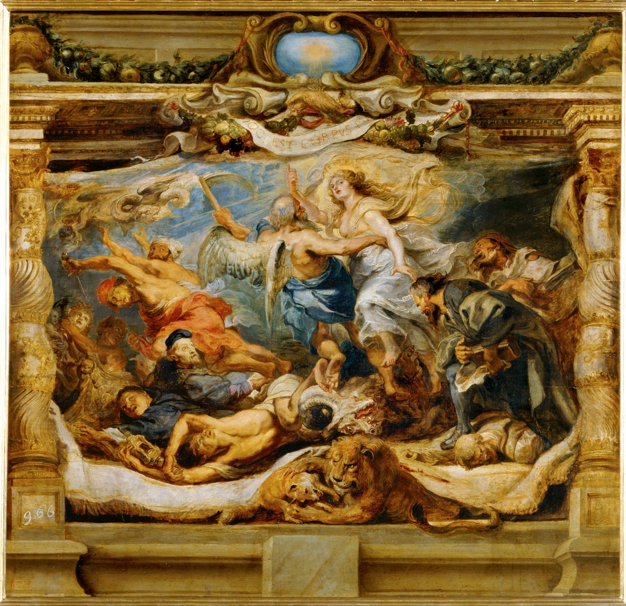 El triunfo de la Verdad católica (pintura sobre lienzo) de Peter Paul Rubens