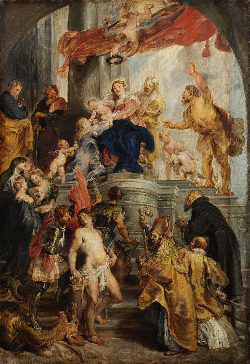 María entronizada con el Niño y los santos de Peter Paul Rubens